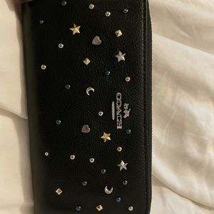 Coach Black Wallet with embellishments